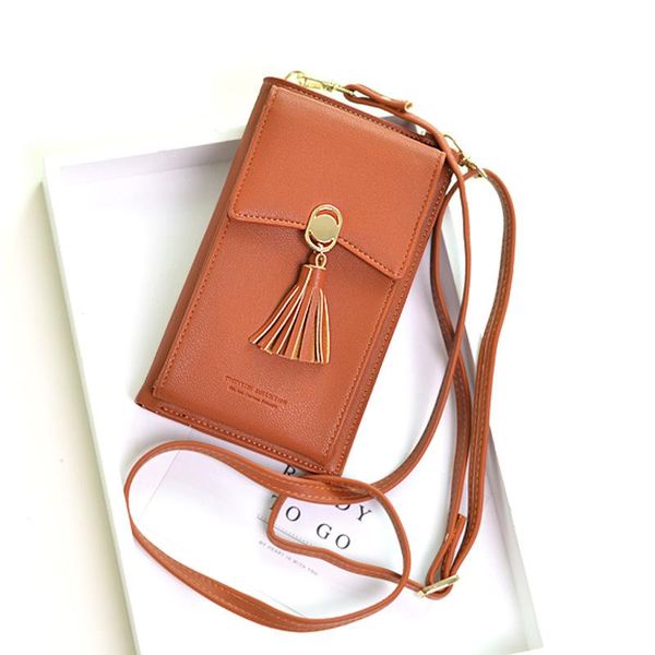 

wallets 2021 style women's phone bag fashion cross-body small, Red;black