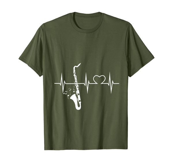 

heartbeat bass clarinet t-shirt - jazz musician music gifts, White;black