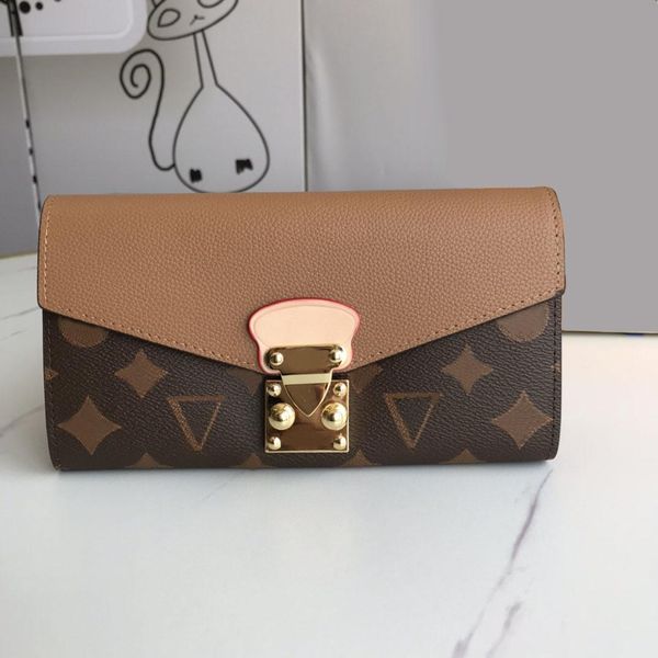 

23ss fashion flowers designer wallets luxurys mens womens leather clutch bags classic letters coin purse with original box, Red;black