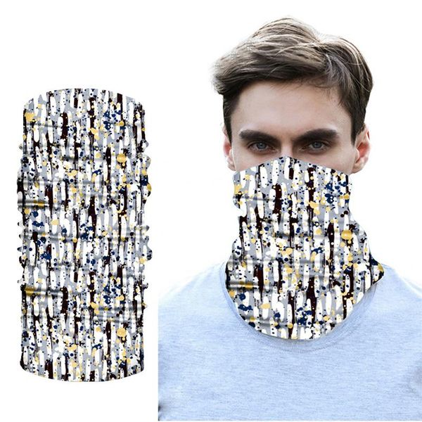 

multi-color elastic head face scarf dustproof bandana gaiter tube polyester half faces scarves fishing cycling accessories caps & masks, Black