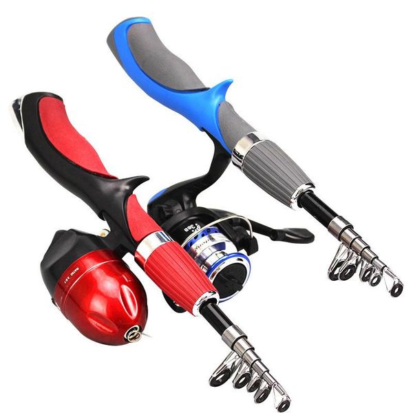 

boat fishing rods carbon fiber rod superhard ice lure with reel tackle set 1.4m length