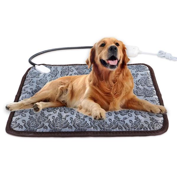 

dog heated pad pet cats cushion mattress electric heating mat print waterproof safety protection sleep bed sofas kennels & pens