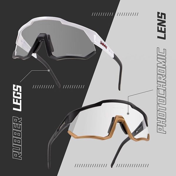 

outdoor eyewear kapvoe pochromic cycling sunglasses road glasses men women mountain bike speed bicycle sports goggles