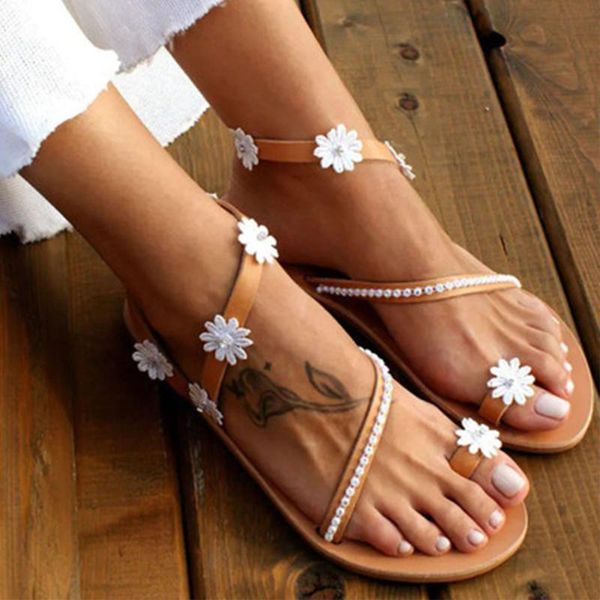 

sandals women's 2021 summer shoes flat beach ladies women, Black