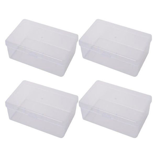 

car organizer 4pcs cotton pads storage box useful desksundries (transparency)