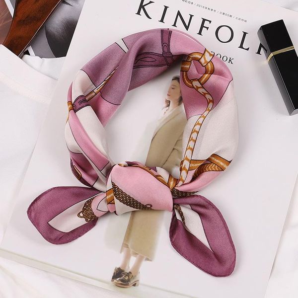 

spring and autumn decorative square scarf european american style simple retro professional simulation silk s scarves, Blue;gray