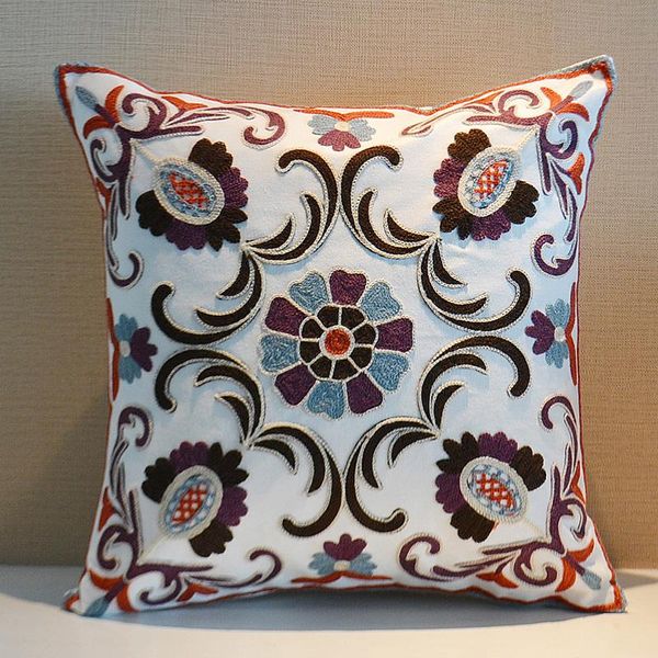

creative ethnic style embroidery cushion living room sofa bedside office throw pillow el bed lumbar fashion home decor cushion/decorative