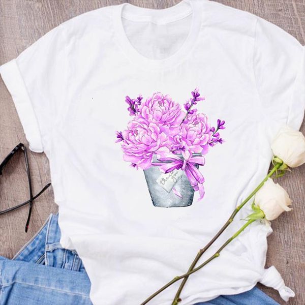 

men graphic floral short sleeve plant flower fashion clothes lady tees print clothing female t shirt mens, White;black