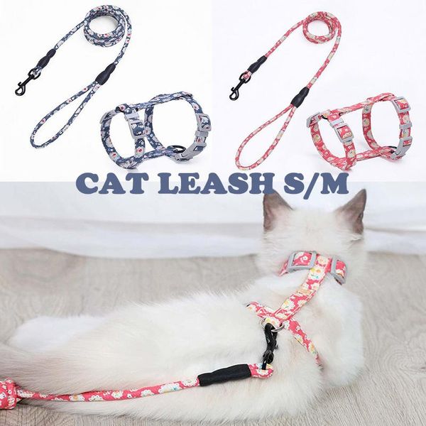 

cat collars & leads adjustable collar bell dog for cats puppy pet lead leashes supplies products