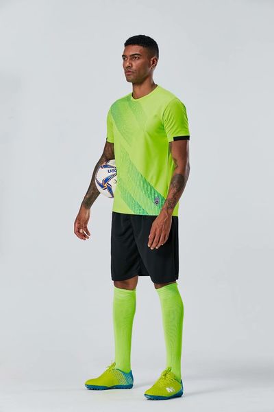 

#0113 football uniform men+kids soccer jersey printing team custom track and field sports short-sleeved shirt, Black;yellow