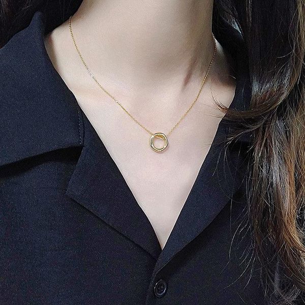 

minimalist irregular geometric charm necklace gold/silver color clavicle chain for women pendant necklaces