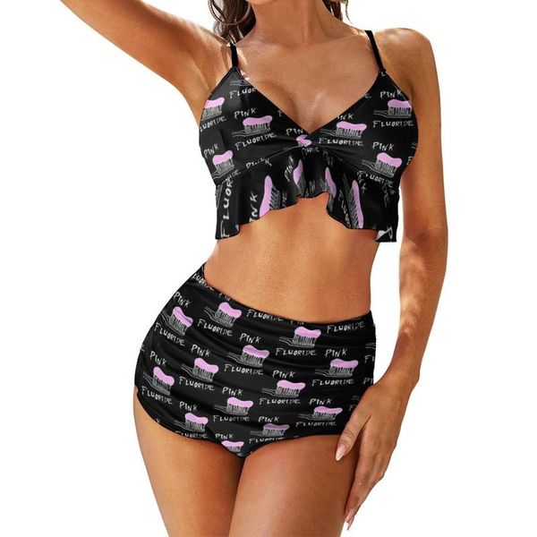 

one-piece suits freud bikini swimsuit high cut bulk two piece swimwear for chubby kawaii summer bathing suit