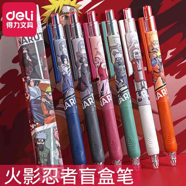 

naruto deli stationery prs neutral pen student water 0.5 bullet head blind box gift