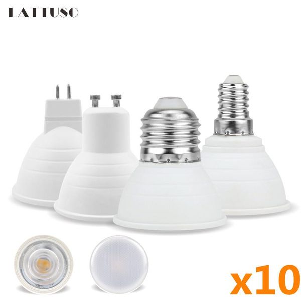 

bulbs 10pcs/lot gu10 mr16 led bulb e27 e14 6w ac 220v-240v beam angle 24 120 degree spotlight for home energy saving indoor light