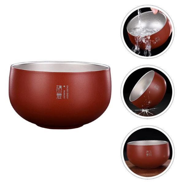 

1pc instant noodle bowl stainless steel soup container home bowls
