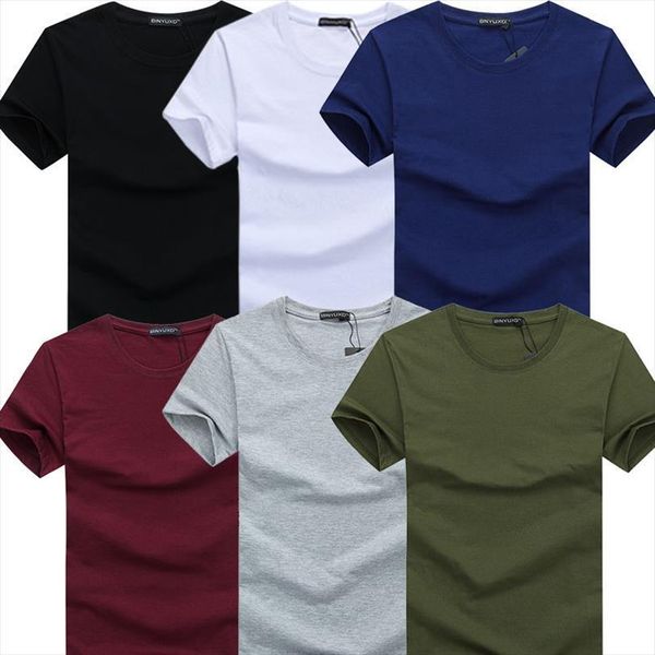 

6pcs lot fashion brand men t shirts o neck slim short sleeve trend casual mens korean 4xl 5x, White;black