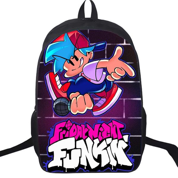 

backpack 16 inch students friday night funkin 3d print backpacks teens casual travel rucksacks book bag boys girls school bags
