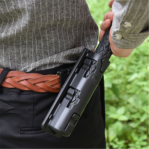 

360 degree rotation baton case black holster holder self defense outdoor safety survival stick cover kit edc tool