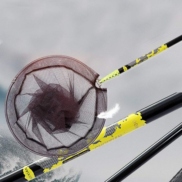 

fishing accessories net fish landing foldable collapsible pole handle durable mesh