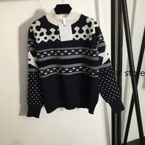 

women's sweaters autumn and winter retro letter printing fashion sweater stand collar long sleeve, White;black