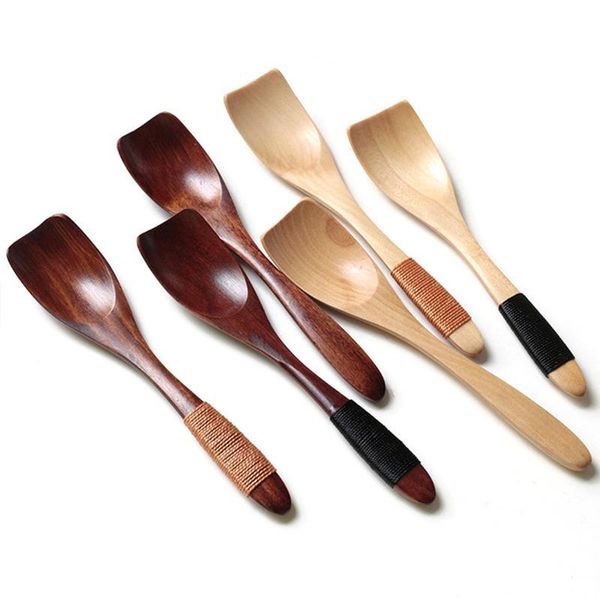 

spoons solid wood spoon with pointed shovel, compact children ice cream wooden