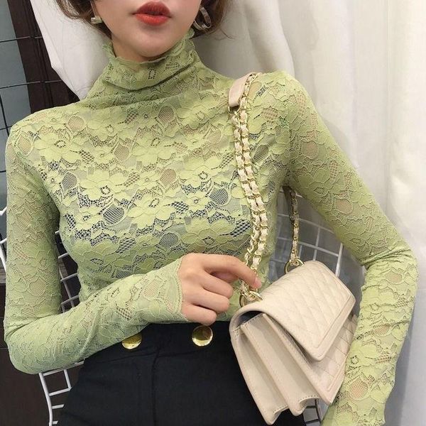 

women's blouses & shirts woman green lace blouse transparent summer women plus size womens and gray long sleeve, White