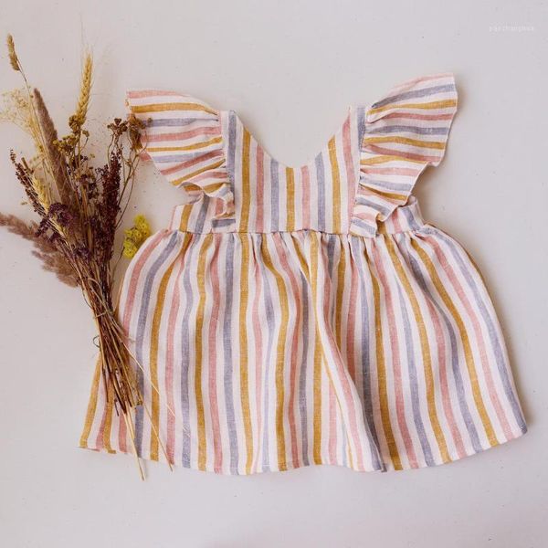 

summer baby girl dress for 0-2y fashion infant princess dresses linen cotton clothes born girls girl's1, Red;yellow