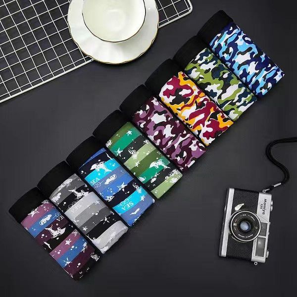 

underpants 4/8 stÃ¼cke mÃ¤nner boxer unterwÃ¤sche mode druck homme komfortabel mittleren taille unterhose weiche atmungsaktiv mÃ¤nnl, Black;white