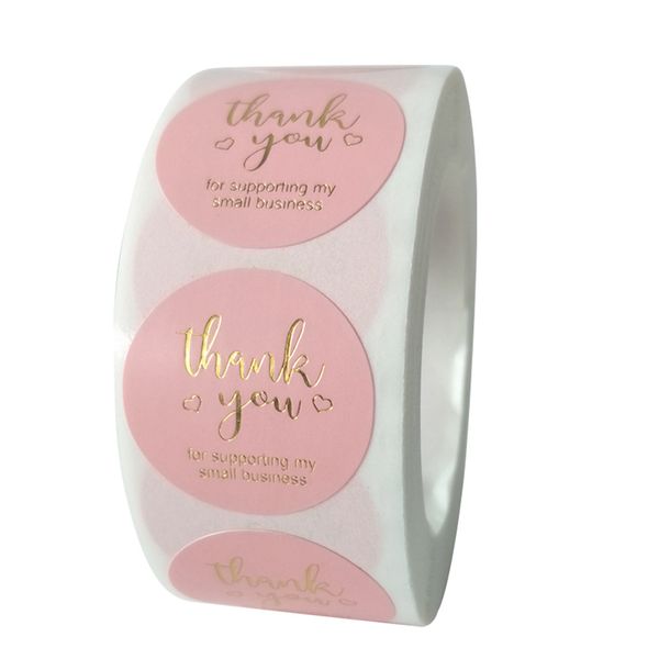 

cute thank you stickers for gift packing baking round paper packaging seal labels stationery supply 122832
