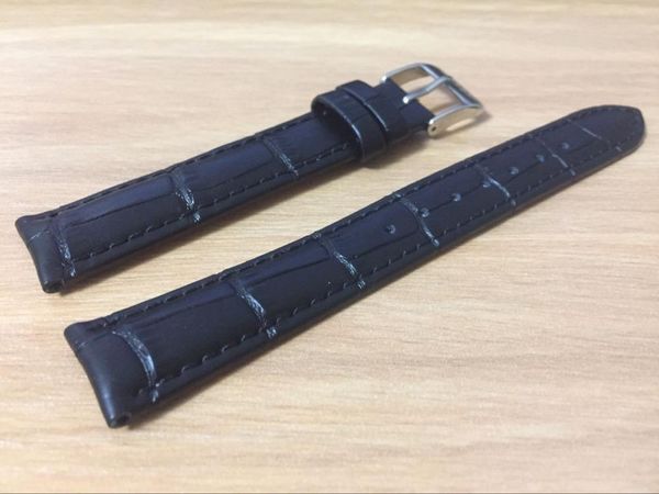 

watch bands 16mm (buckle14mm)t063210 silver buckle + black genuine leather strap, Black;brown