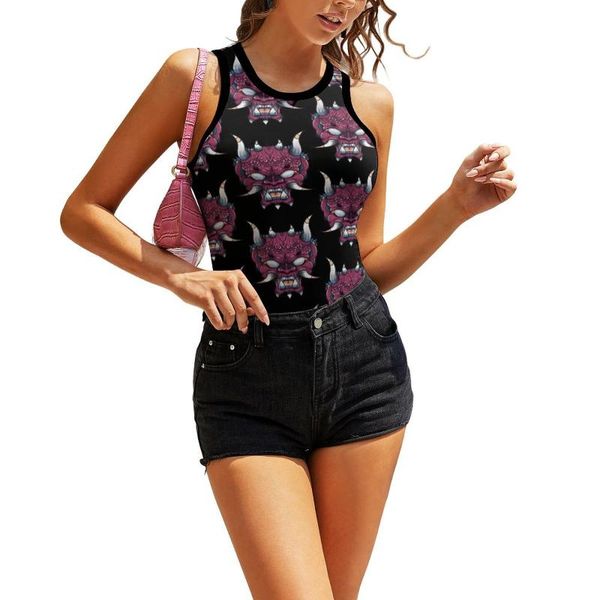 

women's tanks & camis japanese hannya mask tank casual street style blank camisole suspender night out crop, White