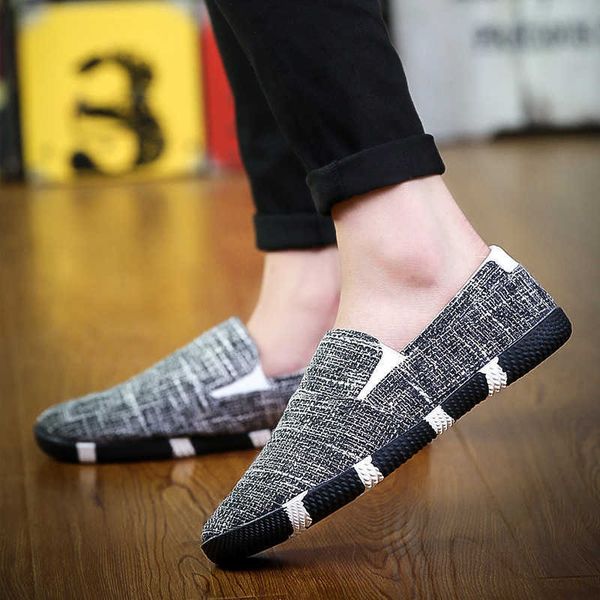 

running shoes men's linen leisure characteristics canvas fashion youth trend lazy zen shoes traniers sneakers