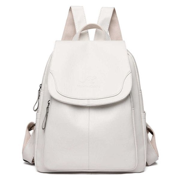 White mulheres mochila feminino mochilas femininas mochilas saco um dos sacos da escola para meninas grandes capacidade de viagem de voltas de viagem Y0804