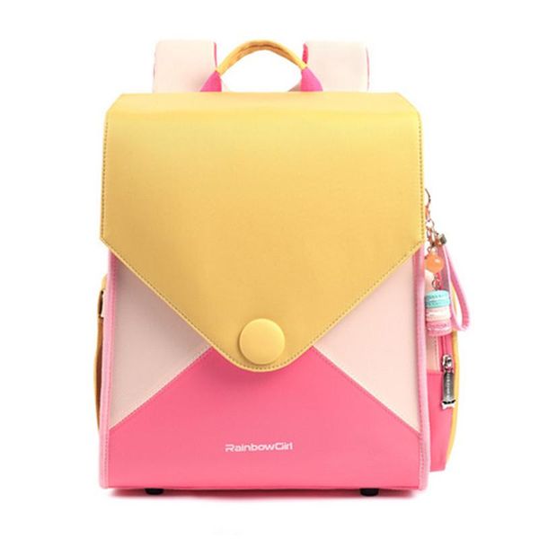 

cute kawaii style school bags for girls primary student kids backpack candy colorful randoseru orthopedic 20-35l