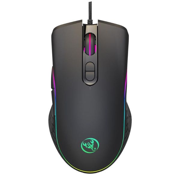 

wired gaming mouse 7 programmable buttons 6400dpi led optical usb computer gamer mice rgb light 509#3