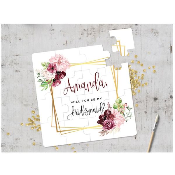 

greeting cards custom wedding puzzle card will you be my bridesmaid gift favor maid of honor