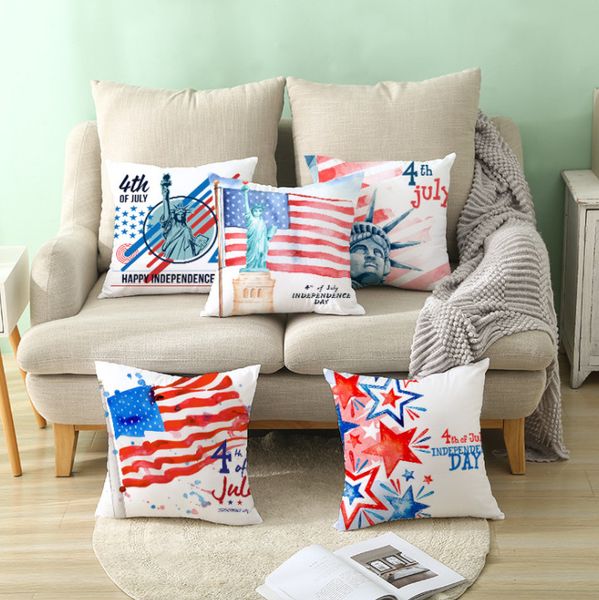 L'ultima federa 45X45CM, la selezione dello stile del modello American Independence Day, i cuscini per l'arredamento della casa testurizzati, supportano il logo personalizzato