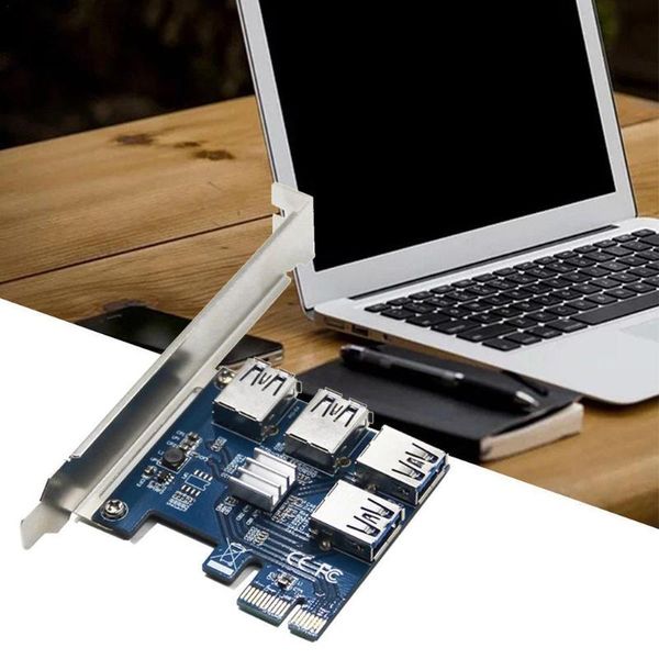 

express riser card pci-e 1x to 16x 1 4 pcie mining adapter slot 3.0 miner usb for hub multiplier d6x9 computer cables & connectors