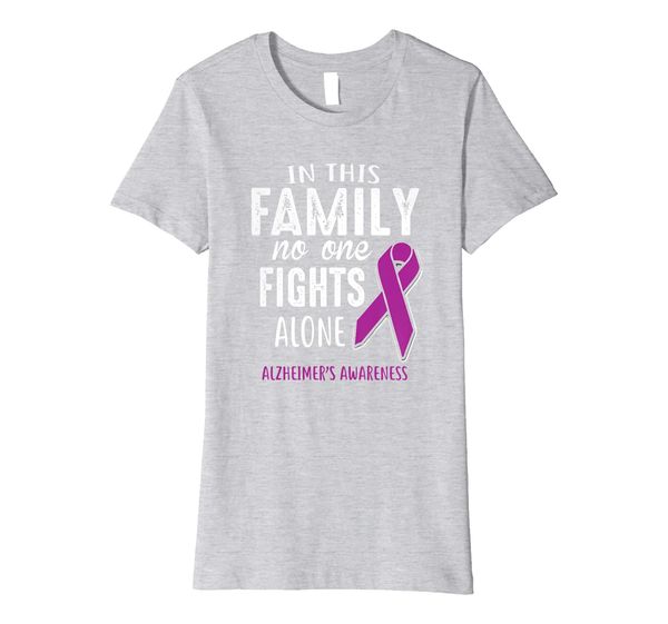 

womens in this family no one fights alone alzheimer's awareness premium t-shirt, White;black
