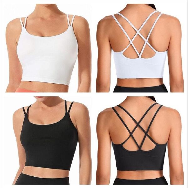 

yoga outfit fitness sports bra for women push up wirepadded crisscross strappy running gym training workout underwear crop