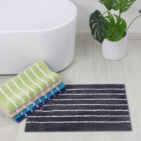 

long fluffy carpet thick water absorption non-slip wear-resisting stripe rectangle shower room toilet quality home modern rugs carpets