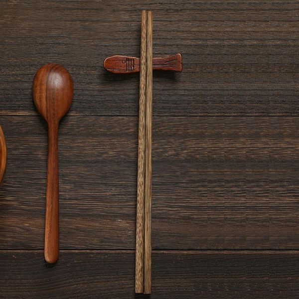 

pair japanese household chopsticks handmade bamboo tableware creative loaded wood without paint waxing kitchen utensils