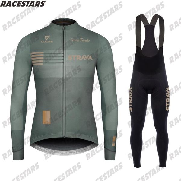 

racing sets strava 2021 cycling clothing bike bicycle wear men's long sleeve set jersey breathable mtb ropa ciclismo invierno hombre, Black;blue
