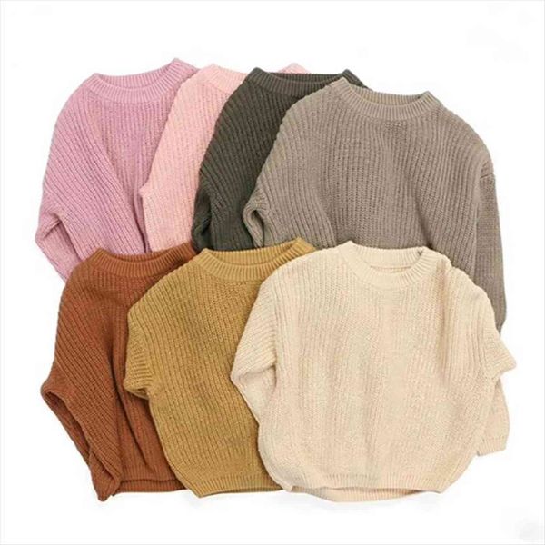 

toddler baby girl knitted sweaters soild color long sleeve pullover outfits fall winter clothing for 12m 5t children, Blue