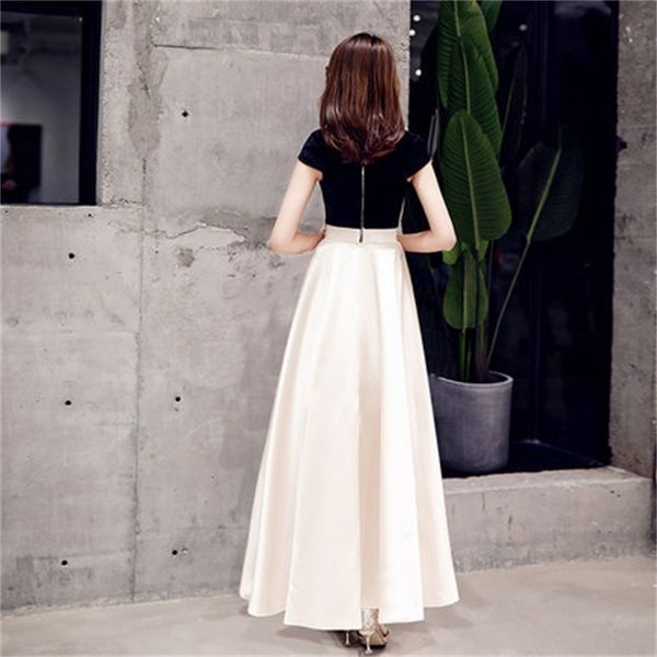 

evening dr 2021 fashion banquet simple and generous bridmaid drs small people can wear short drs at ordinary tim, White