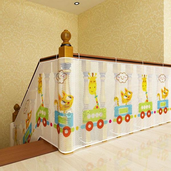 

window stickers stairway net tear-resistant baby protection thickened stair safety nets cartoon pattern balcony guard netting babies supplie