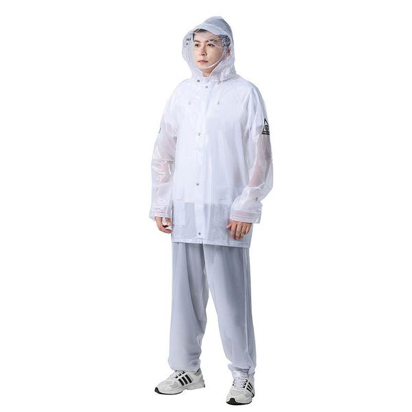 

rain wear raincoat fashion cycling split suit waterproof windproof pvc outdoor poncho clear jacket universal portable