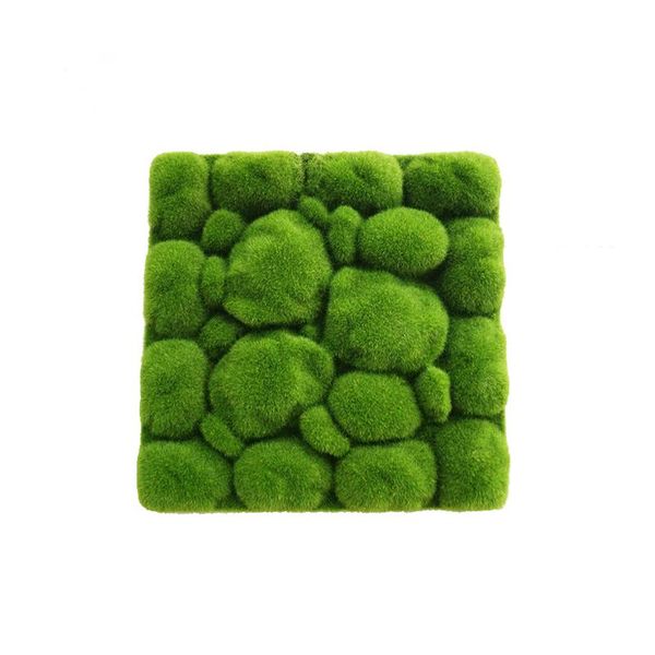 

stone shape moss grass mat indoor green artificial lawns turf carpets fake sod wall diy decor 30x30cm decorative flowers & wreaths