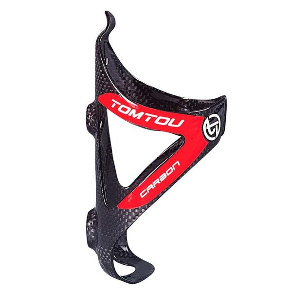 

full 3k carbon water bottle cages red bicycle holder cage super light applicable mountain bike road bottles &