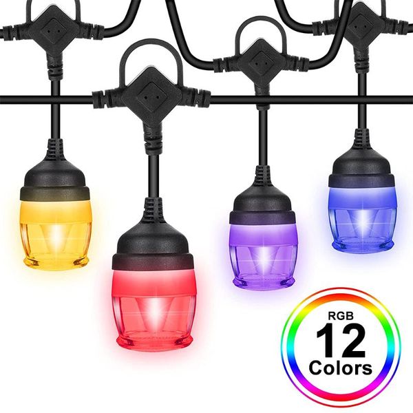 

smart home control bluetooth music voice outdoor led twinkle light waterproof multicolor string rgb wedding christmas garland party